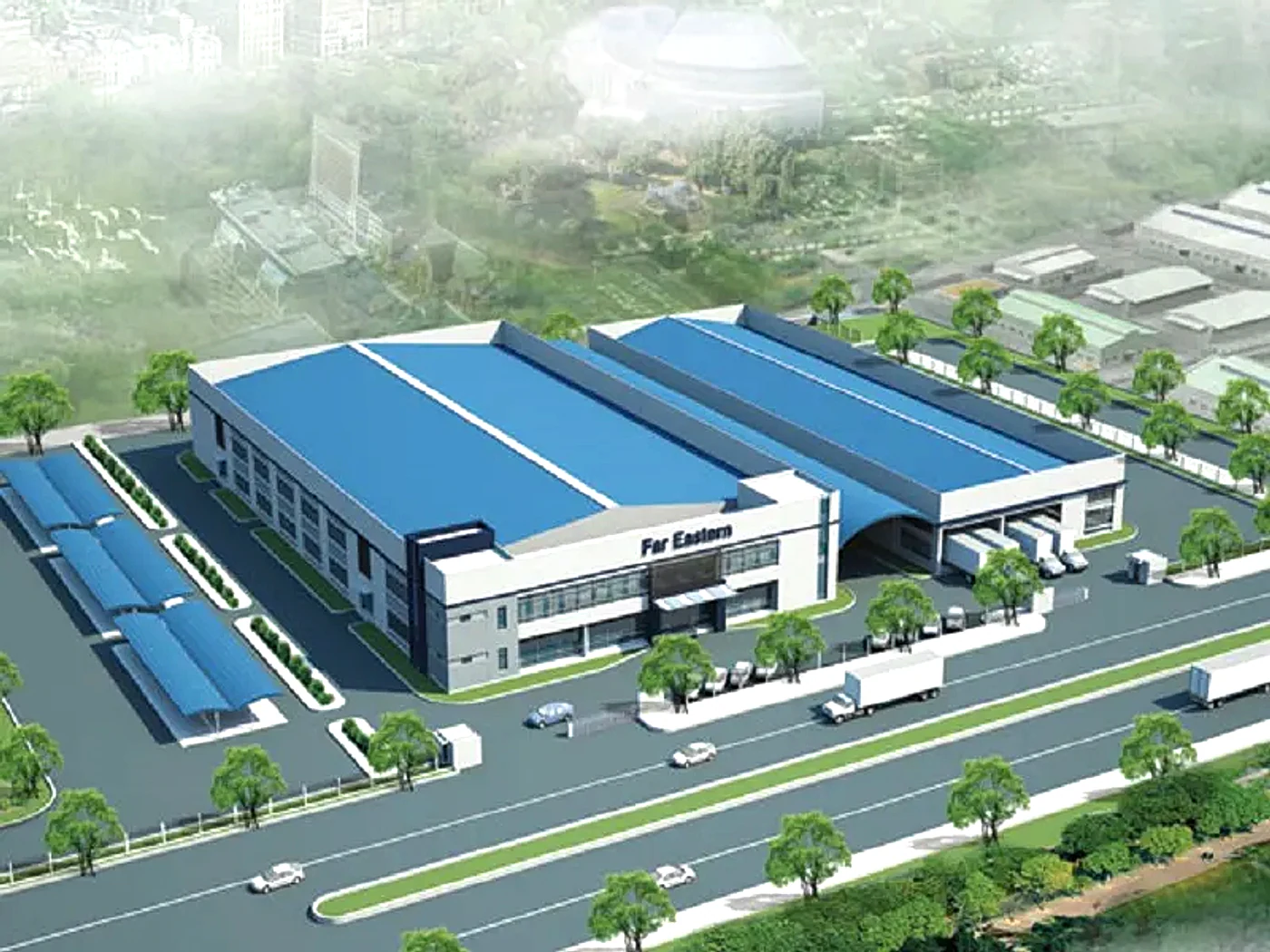 Nhà xưởng quy mô lớn trong khu công nghiệp