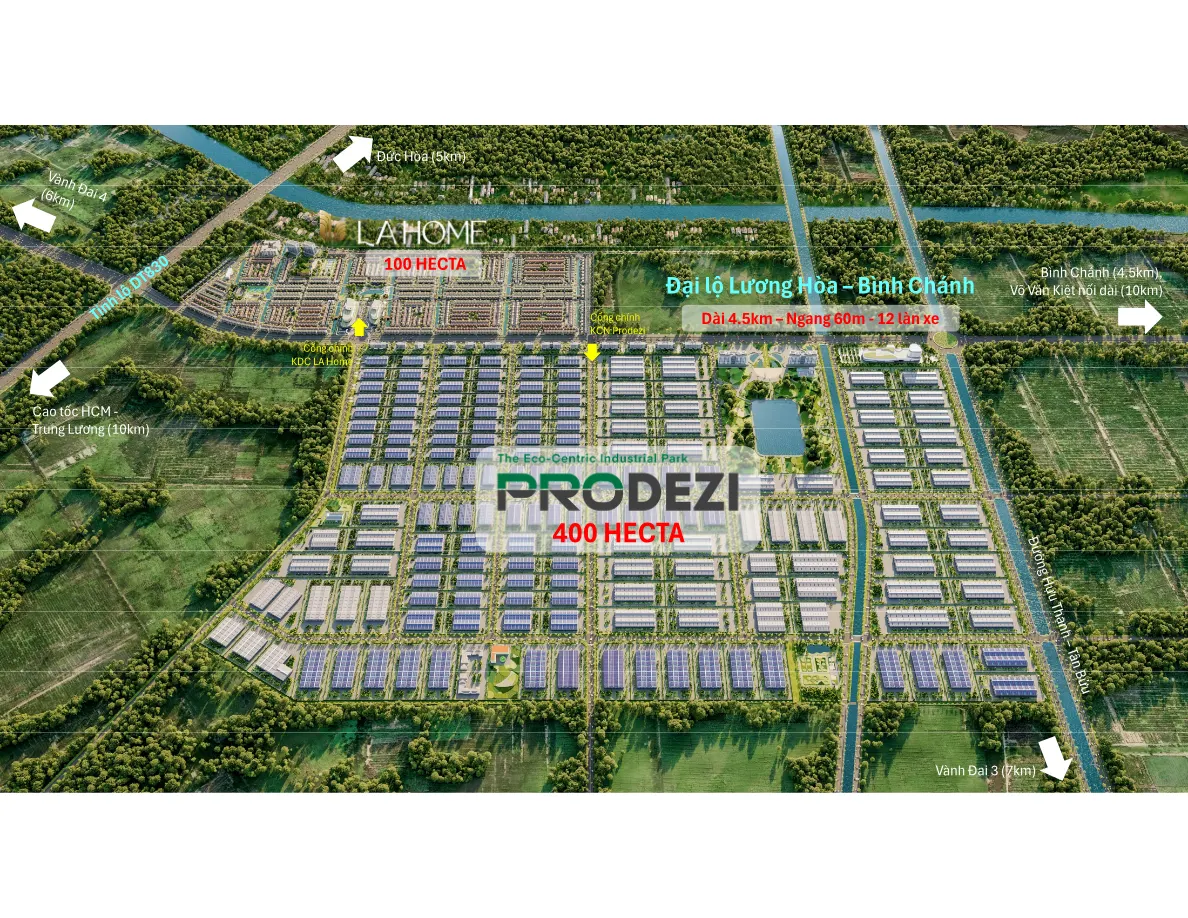 Sơ đồ vị trí và kết nối giao thông KCN Prodezi